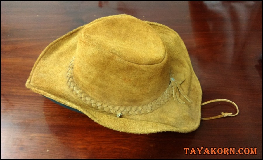 หมวกคาวบอยหนังกวางแท้ประกบหนังวัวกลับ