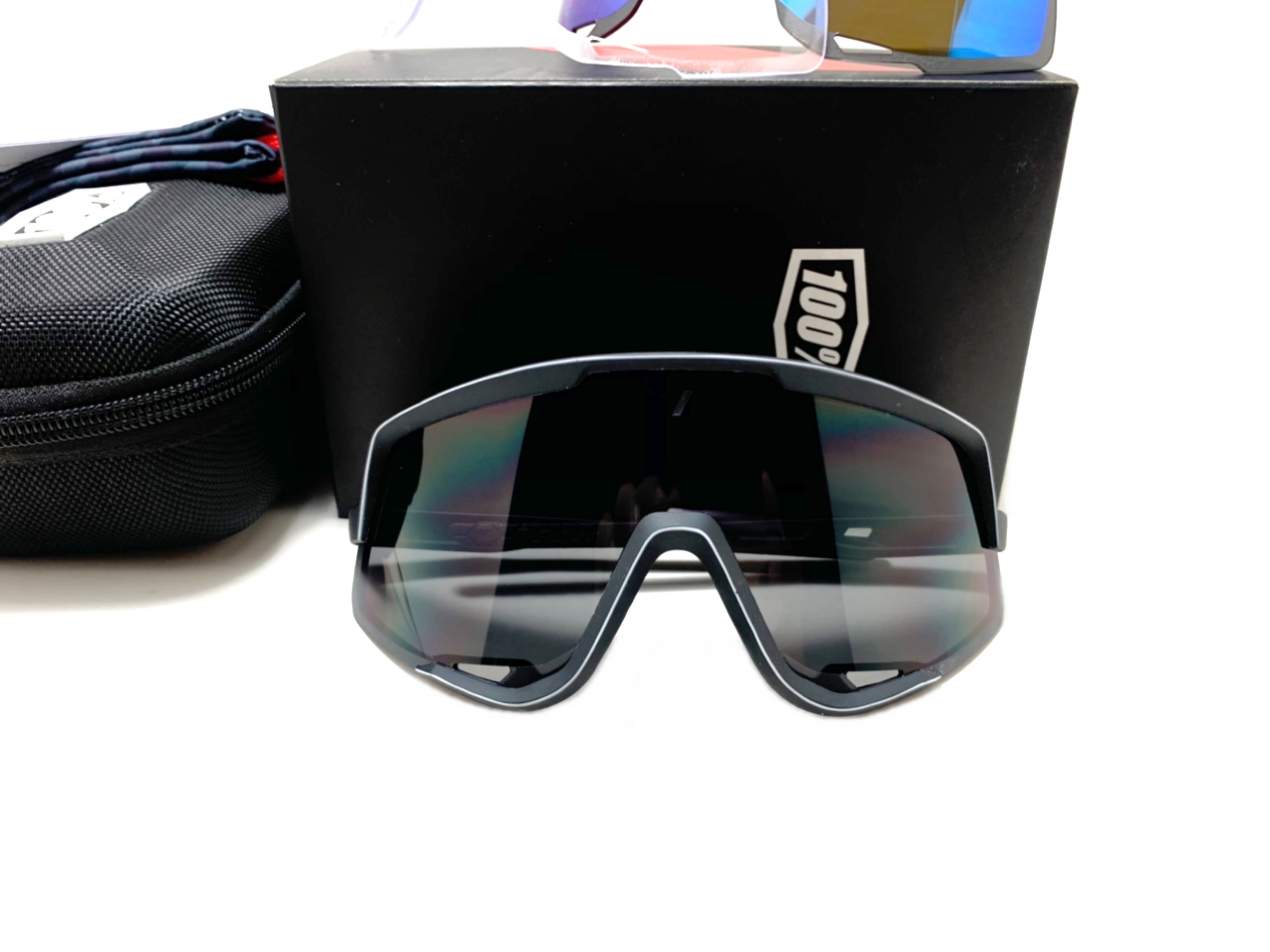 แว่นกันแดด แว่นปั่นจักรยาน 100% Speedcraft Glendale <Soft Tact Black Smoke Lens>