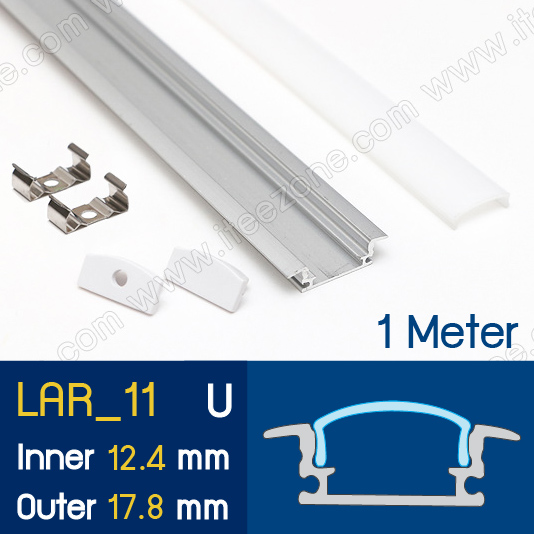 ราคาต่อ 1 เส้น ยาว 1 เมตร ราง U Slim Bezel + ฝาอะคริลิค รางไฟ Aluminium Profile รางอลูมิเนียม ใช้กับไฟเส้น LED รางไฟเส้น rail led track โพรไฟล์