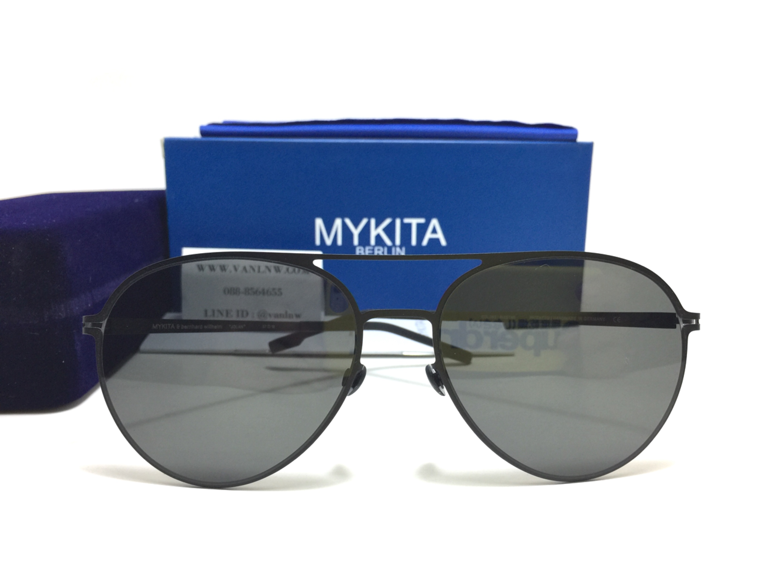 แว่นกันแดด MYKITA JOLAN Black/Pitch Black <ดำ>