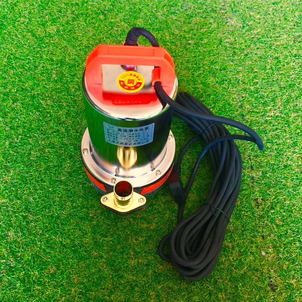 ปั๊มไดโว่ DC36V รุ่น ZQB-36 ( ส่งสูง 6 เมตร ) อัตรา 12,000 ลิตร/ชม. SKU-496