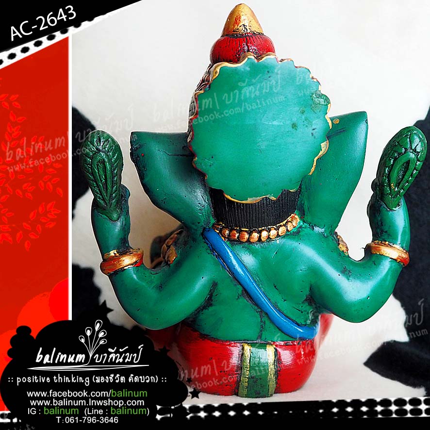 Handmade Ganesha องค์พระพิฆเนศบูชา งานทิเบต-เนปาล แฮนด์เมด ทำจากหิน สไตล์แอนทีค (Antiqued) / ผ่านพิธีเรียบร้อยแล้ว