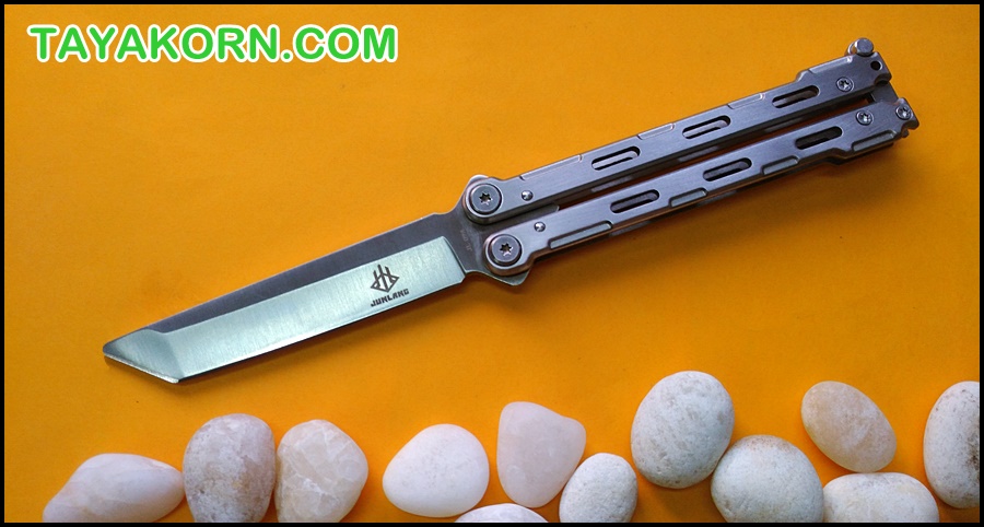 มีดซ้อมควง ไวท์มาซามุ White Masamu Balisong Trainer Knife TKBS-MM889TR
