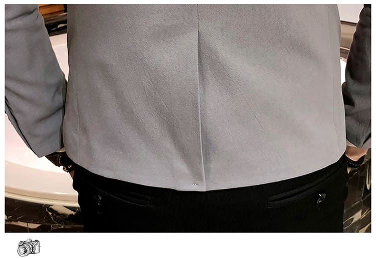 เสื้อสูทเกรด A สีเทา ผ้าคอตตอน L,XL