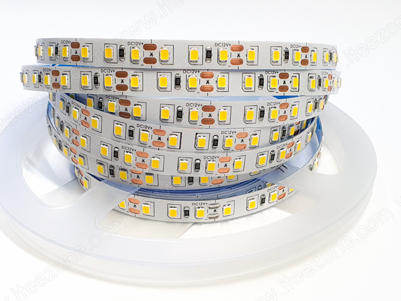 LED Strip เส้น 2835 ม้วน 5 เมตร 120 LED/M สี Warm white 4000K (ไม่กันน้ำ IP20)