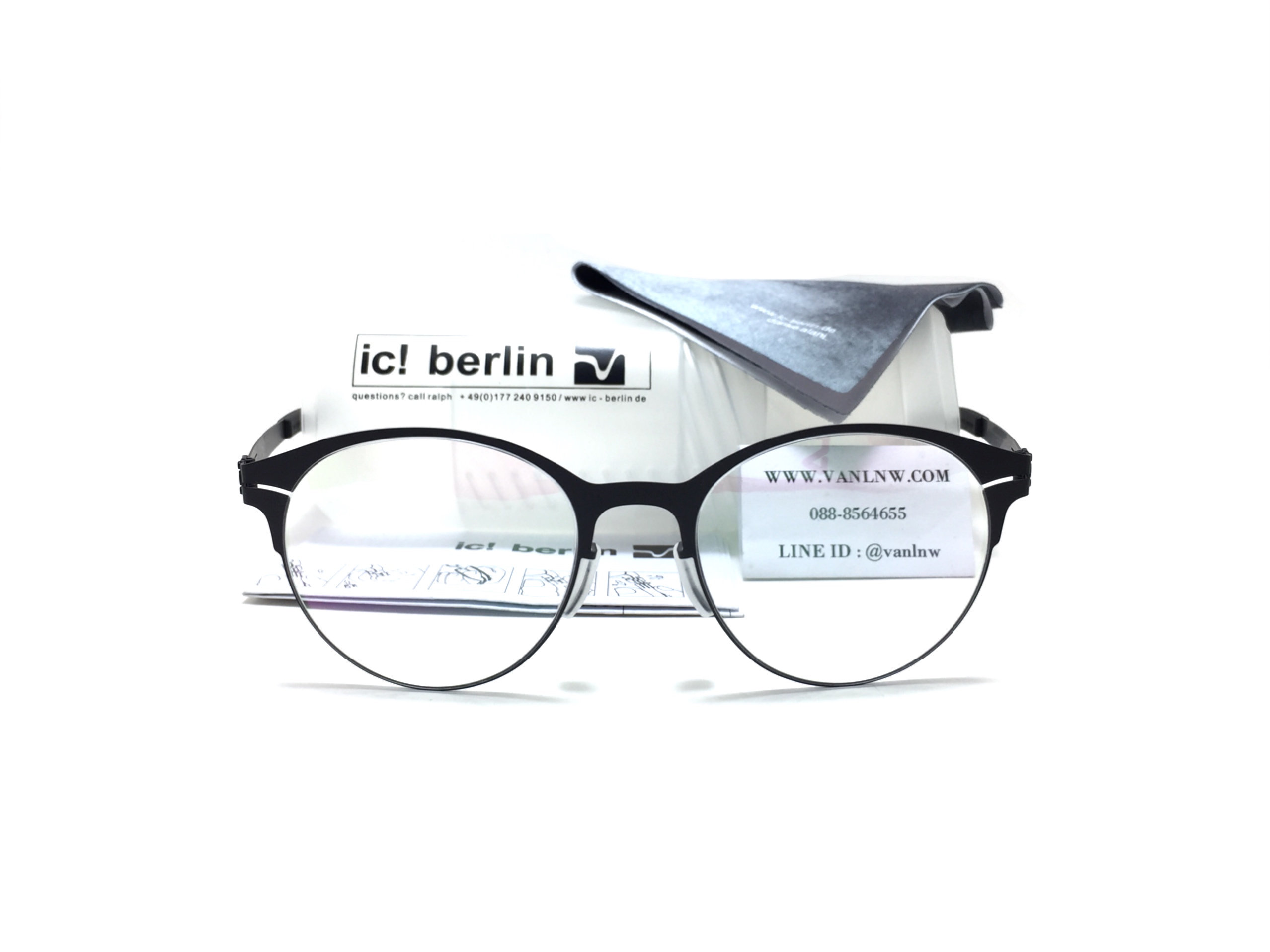แว่นสายตา ic berlin model nameless 14 black 51-21 <ดำ>