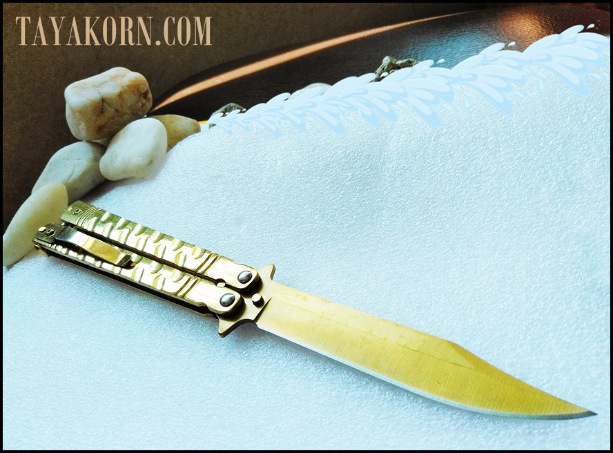 มีดบาลีซอง โกลเด้นธันเดอร์ GoldenThunder Balisong Knife TKBS-GT5