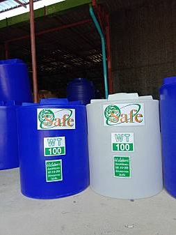 Safe ถังเก็บน้ำบนดิน รุ่น สีฟ้า/สีขาว ขนาด 100 ลิตร