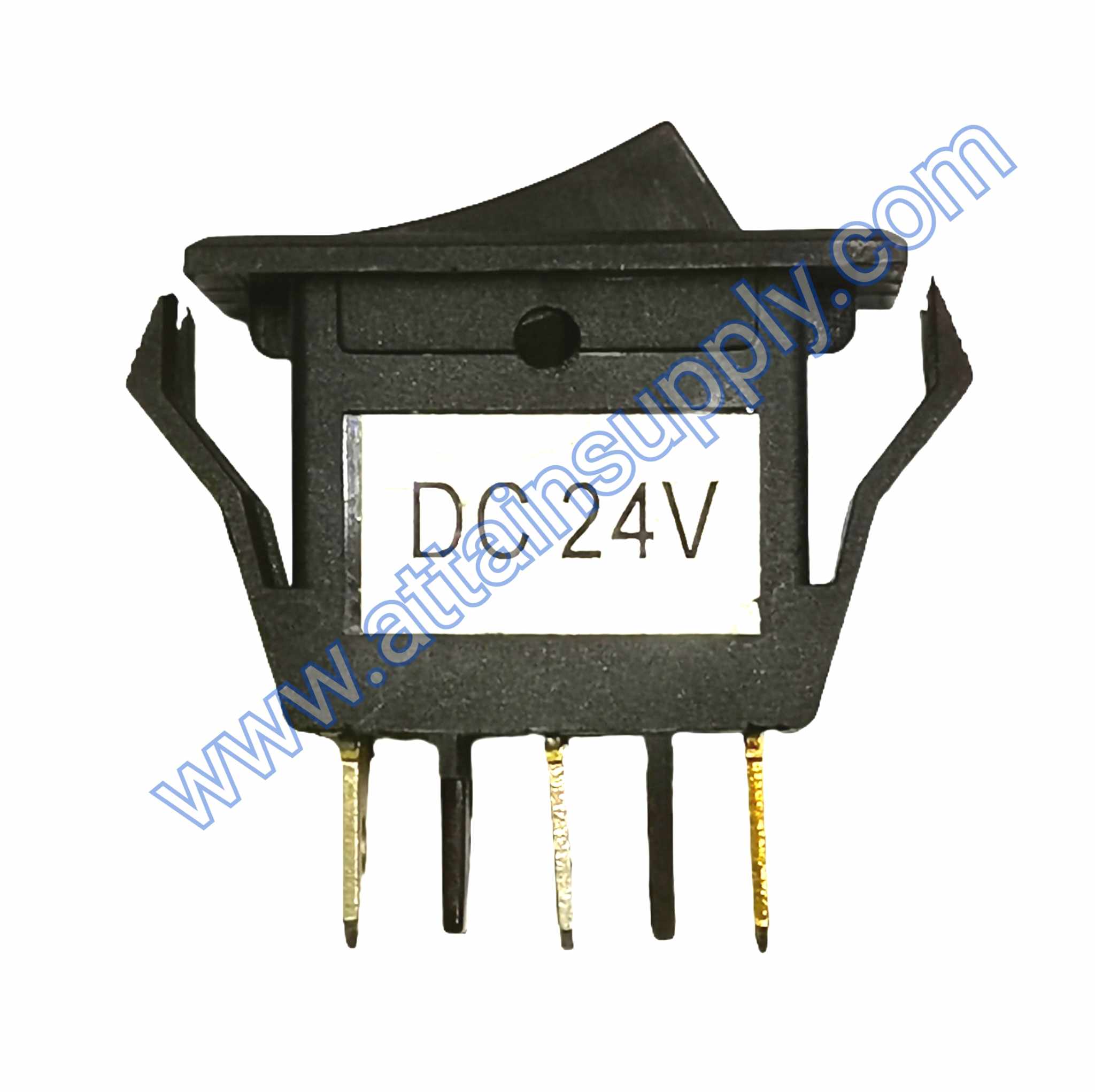 สวิทช์ ไฟจุด-เหลี่ยมบาง 24V./3ขา มีไฟ-สีแดง