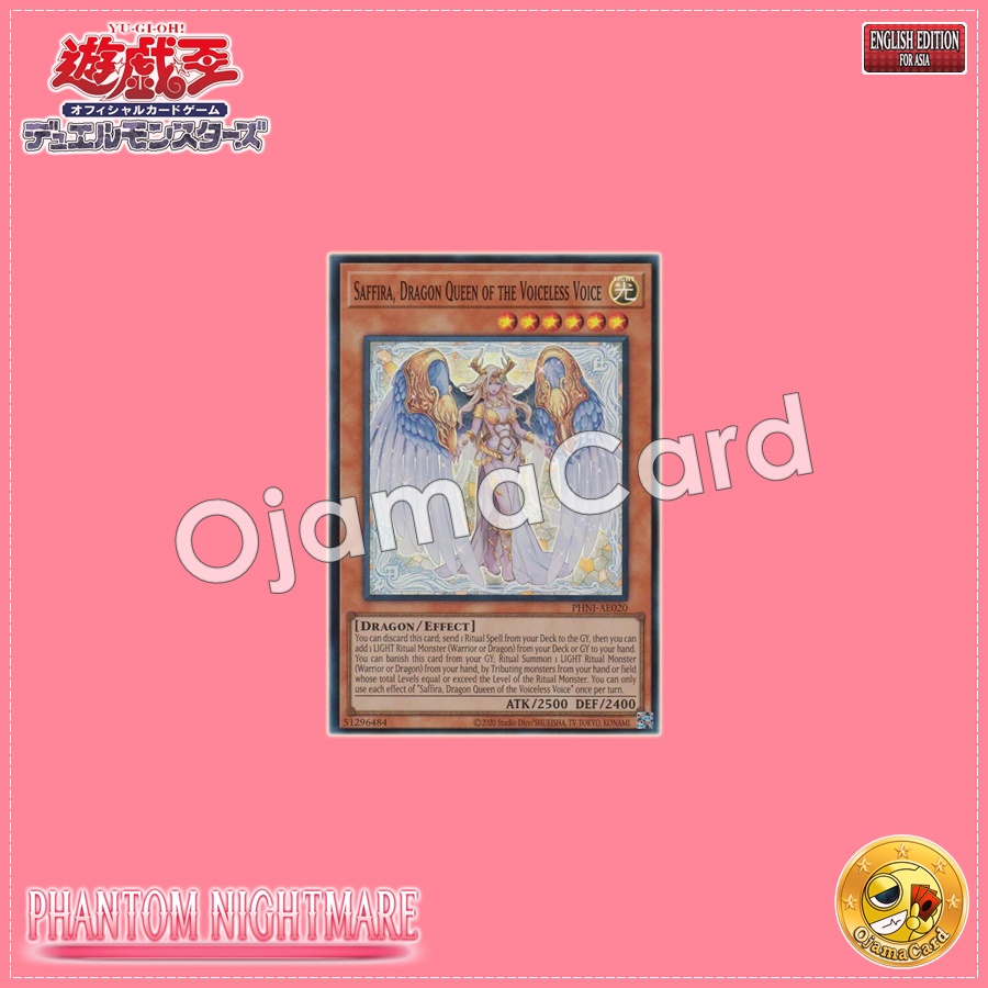 PHNI-AE020 : Saffira, Dragon Queen of the Voiceless Voice / Saffira, Dragon Sage Princess of the Voiceless Voice (Super Rare)