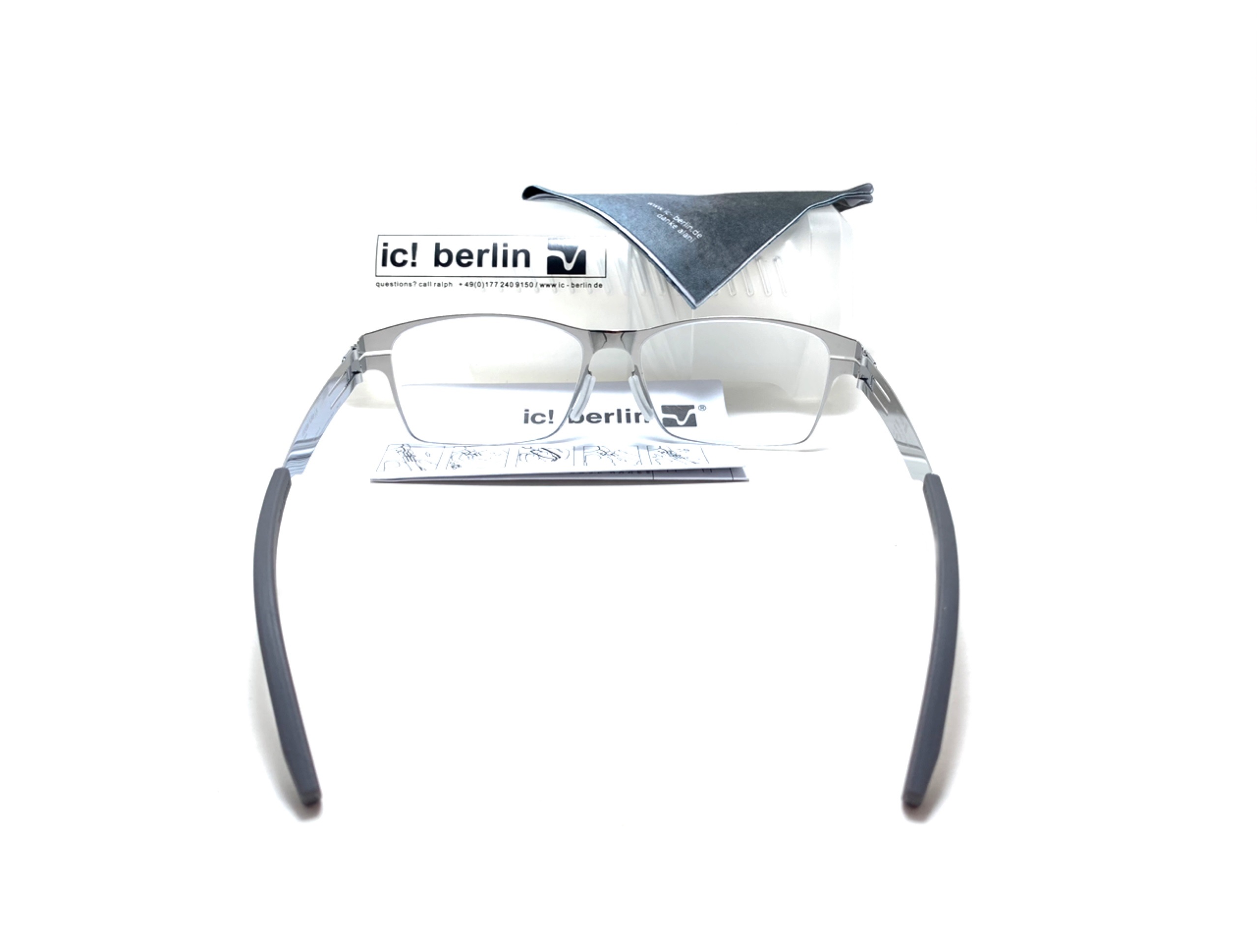 แว่นสายตา ic berlin model luke j.y. chrome 54-17 <เงิน>