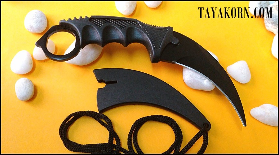 มีดซ้อมคารัมบิตพายุทะเลทราย Desert Storm Karambit Trainer Knife