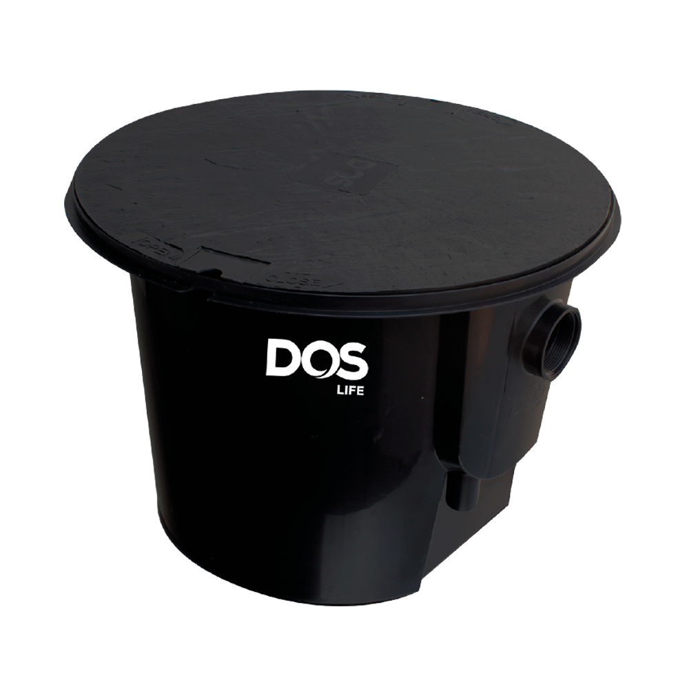 ถังดักไขมัน ชนิดวางฝังใต้ดินขนาด 30L สีดำ DOS GT-08/BK-30L ดำ