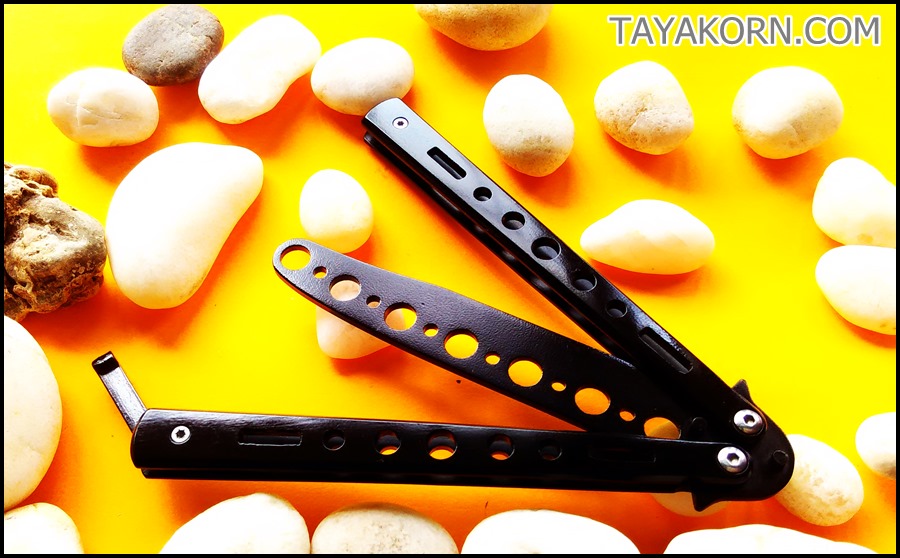 มีดซ้อมควงแบล็คไทม์ Black Time Balisong Trainer Knife