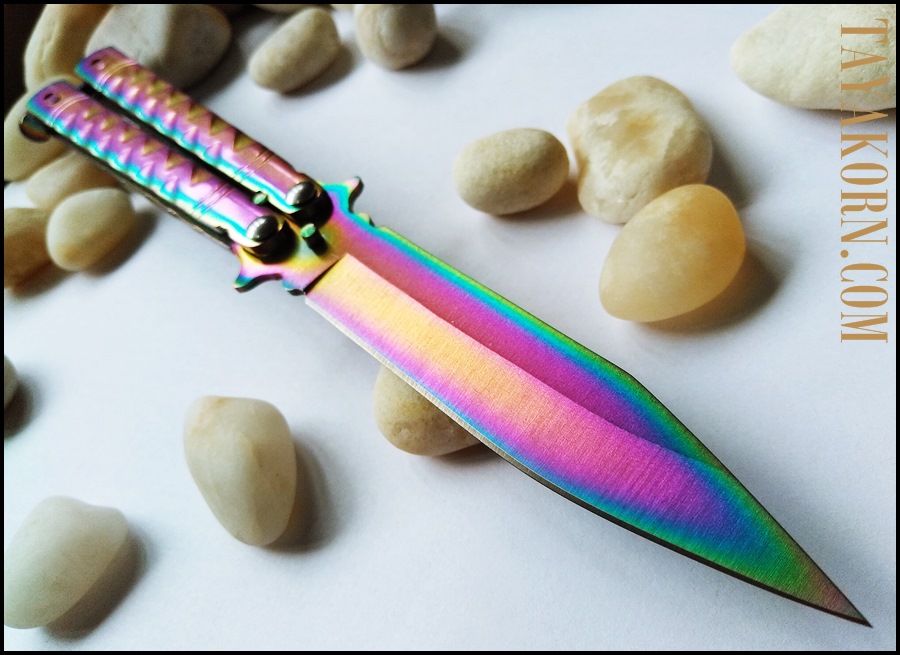 มีดบาลีซอง เรนโบว์ธันเดอร์ Rainbow Thunder Balisong Knife