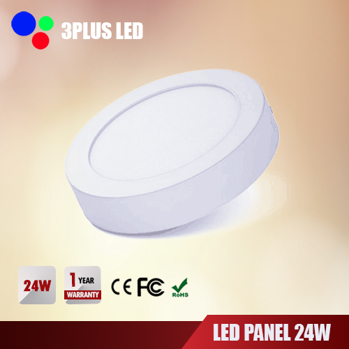 LED Downlight Panel 24W ติดลอย กลม