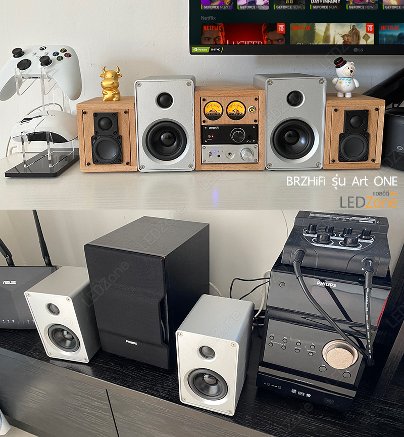 BRZHiFi Art ONE ลำโพงตู้อะลูมิเนียมสีเงิน ดอก 3 นิ้ว 40W 4Ω Passive Speaker +วงจร Crossover แยกย่านเสียง BRZHiFi Art 1