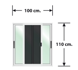 หน้าต่างบานเลื่อนสลับ+ชุดมุ้ง ยี่ห้อ OK (100 cm. x 110 cm.) โปรโมชั่น 1-31/03/66 เท่านั้น ! LP-OK-W10-BL1 สีดำ