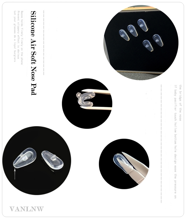 แป้นจมูกแว่นตา Silicone Air Soft Nose Pad แป้นจมูกซิลิโคน มีรูระบายอากาศ ช่วยลดการกดทับบริเวณดั้งจมูก นิ่มใส่สบาย (แบบไขน็อต)