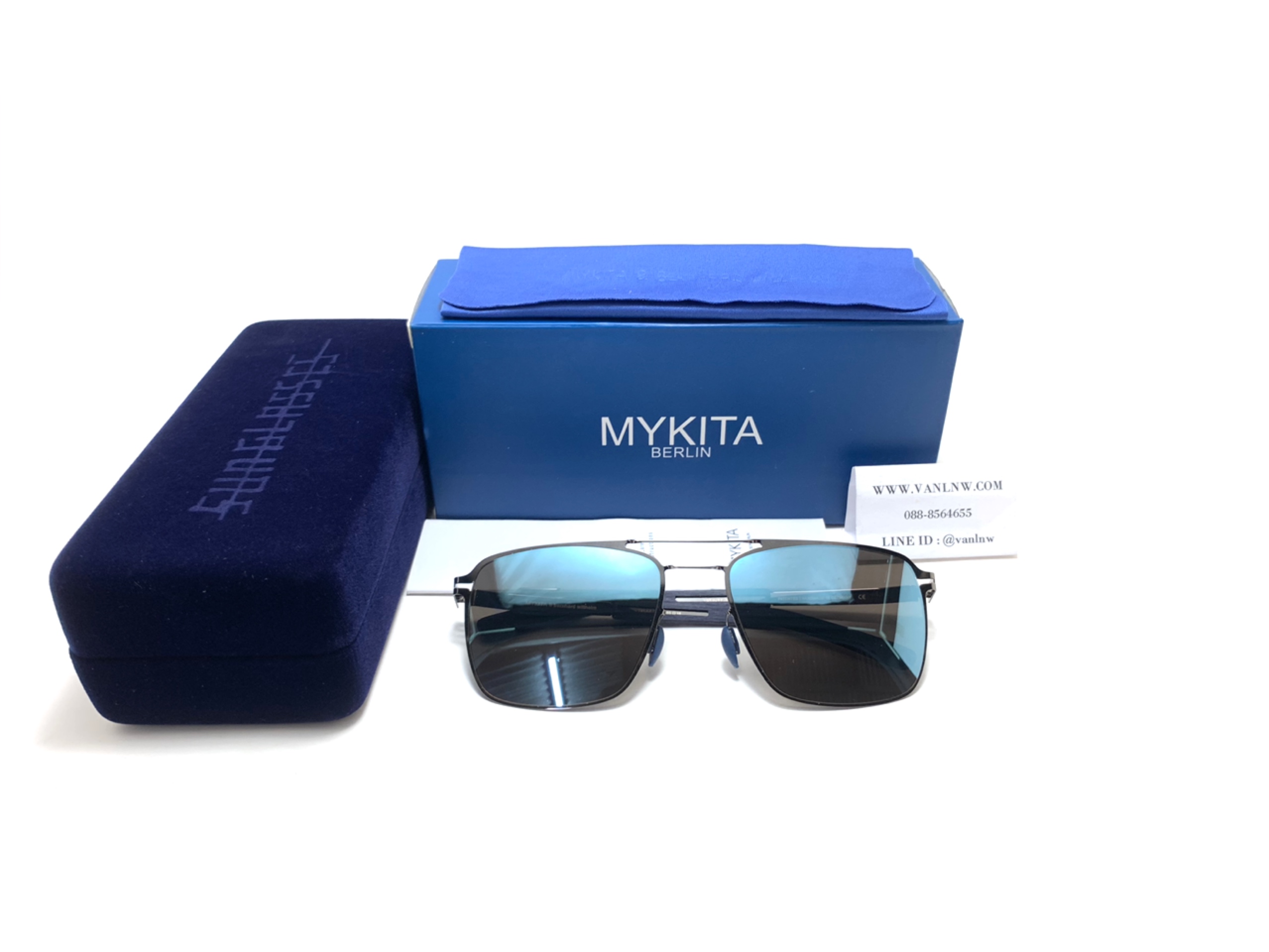 แว่นกันแดด MYKITA FLAX COL.004 55-19 140 <ปรอทฟ้า>