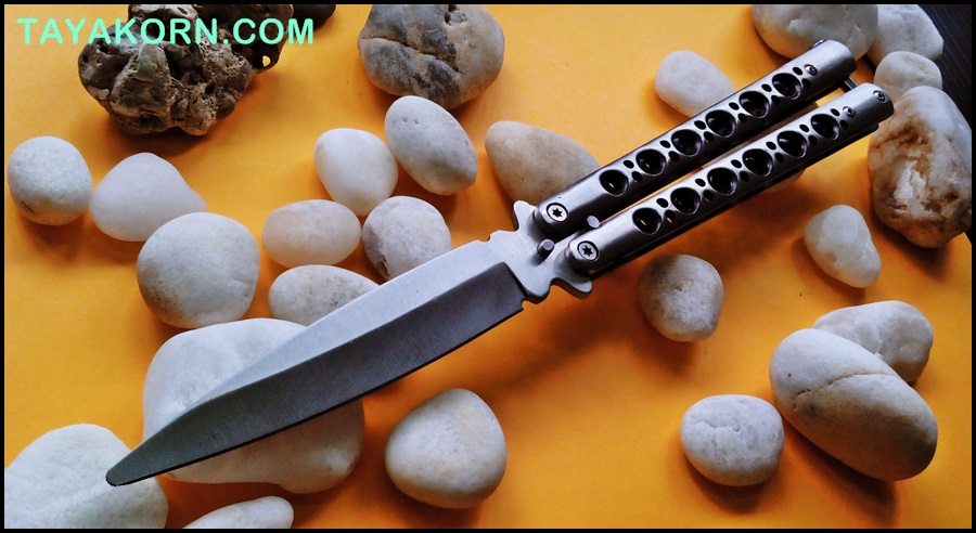มีดซ้อมควง บาลีซองลองไอซ์แลนด์ ฺLONG ICELAND Balisong TRAINER Knife