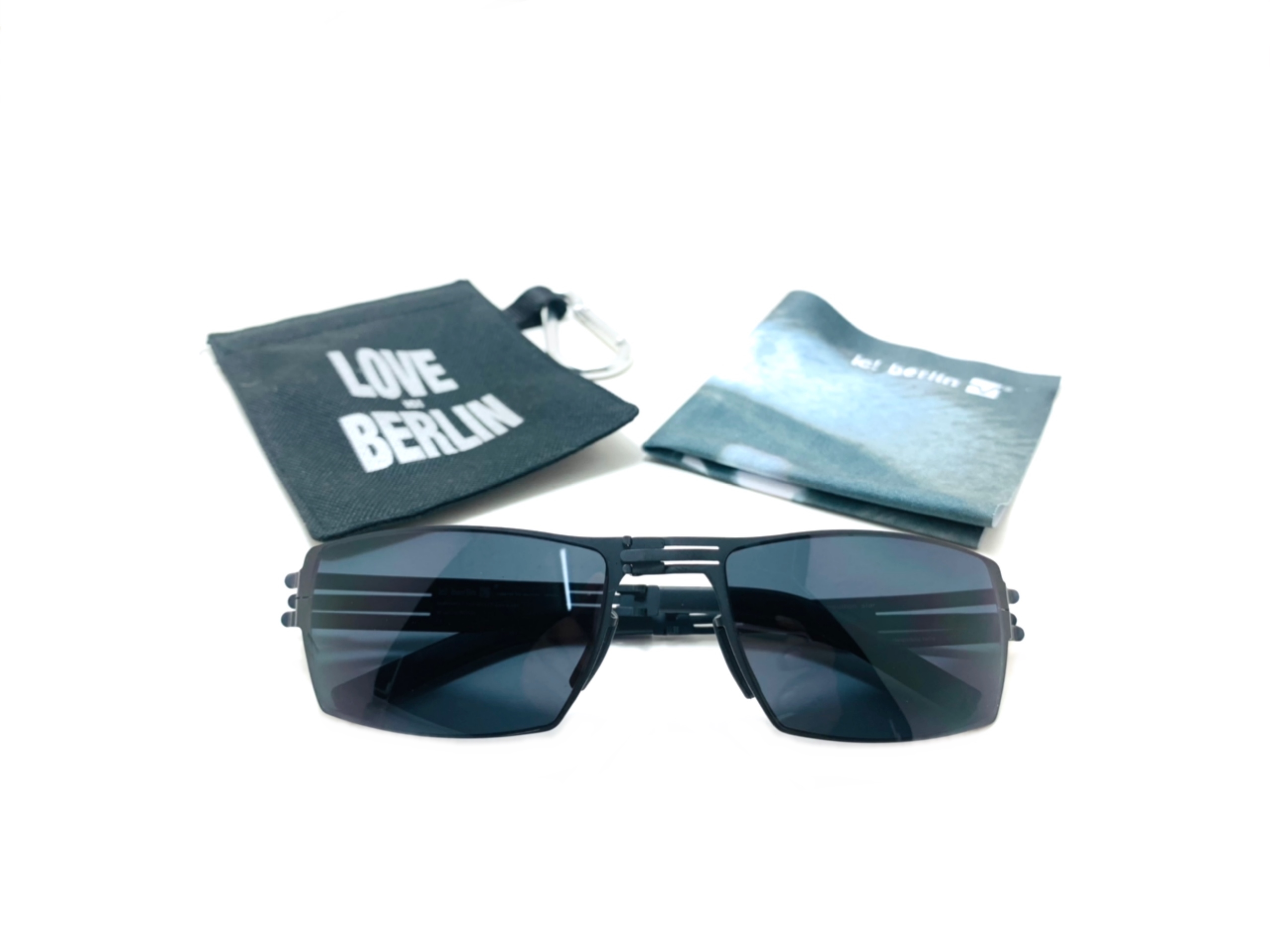 แว่นกันแดด ic berlin model neutron star black 57-19 แว่นกันแดดพับได้ <ดำ>