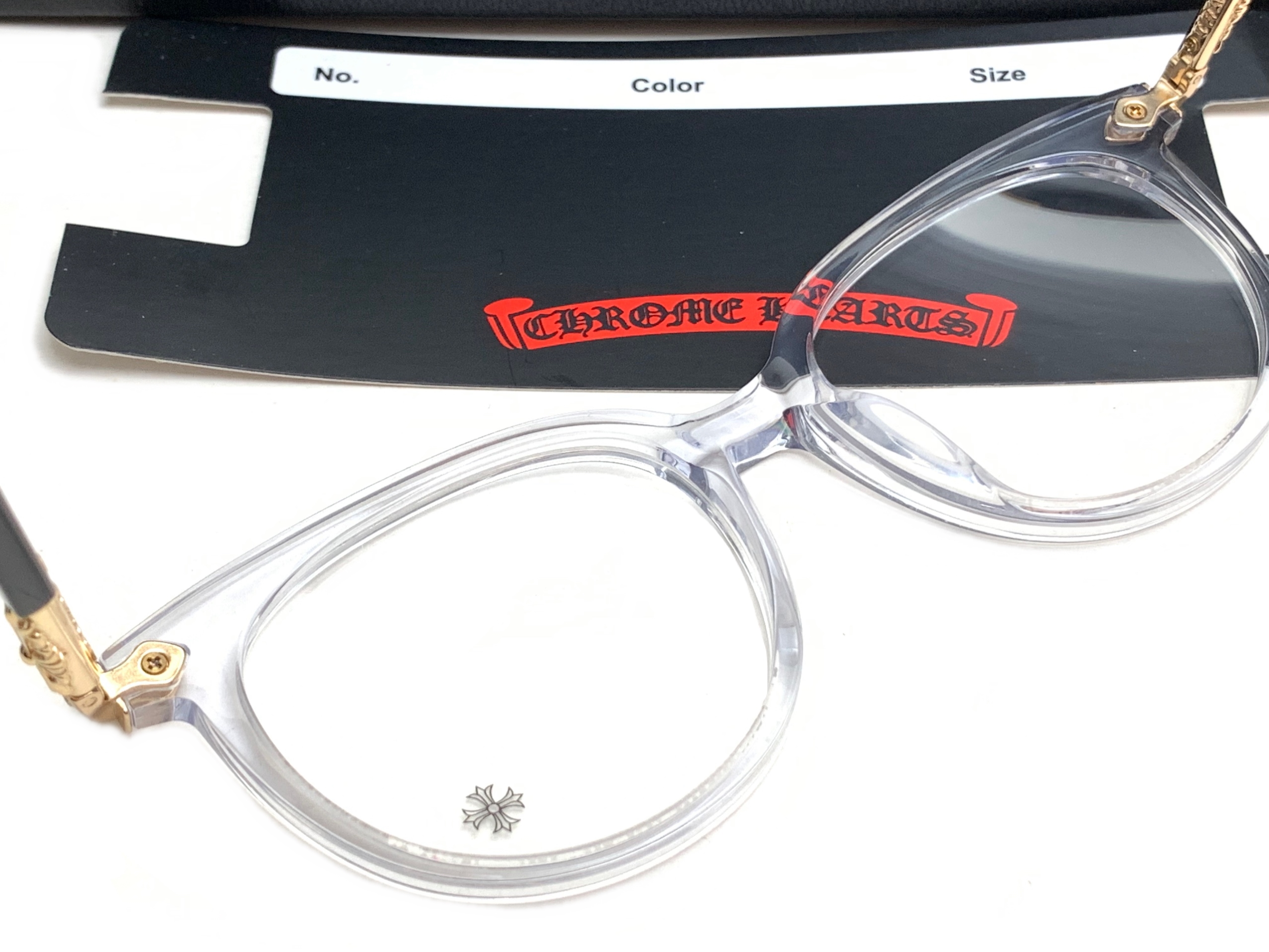 แว่นสายตา Chrome Heart BLUEBERRY MUFFIN CRYS-BK Crystal-Black 49-19 143 mm.