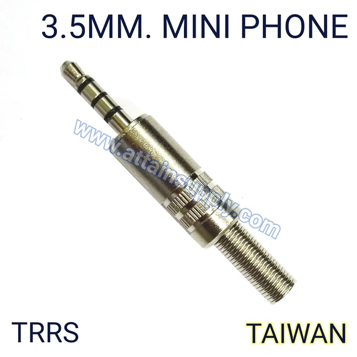 P.TR STEREO-TRRS SPRING-SILVER/TAIWAN