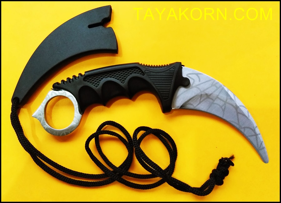 มีดซ้อมควง คารัมบิตไวท์สไปเดอร์ White Spyder Karambit Trainer Knife