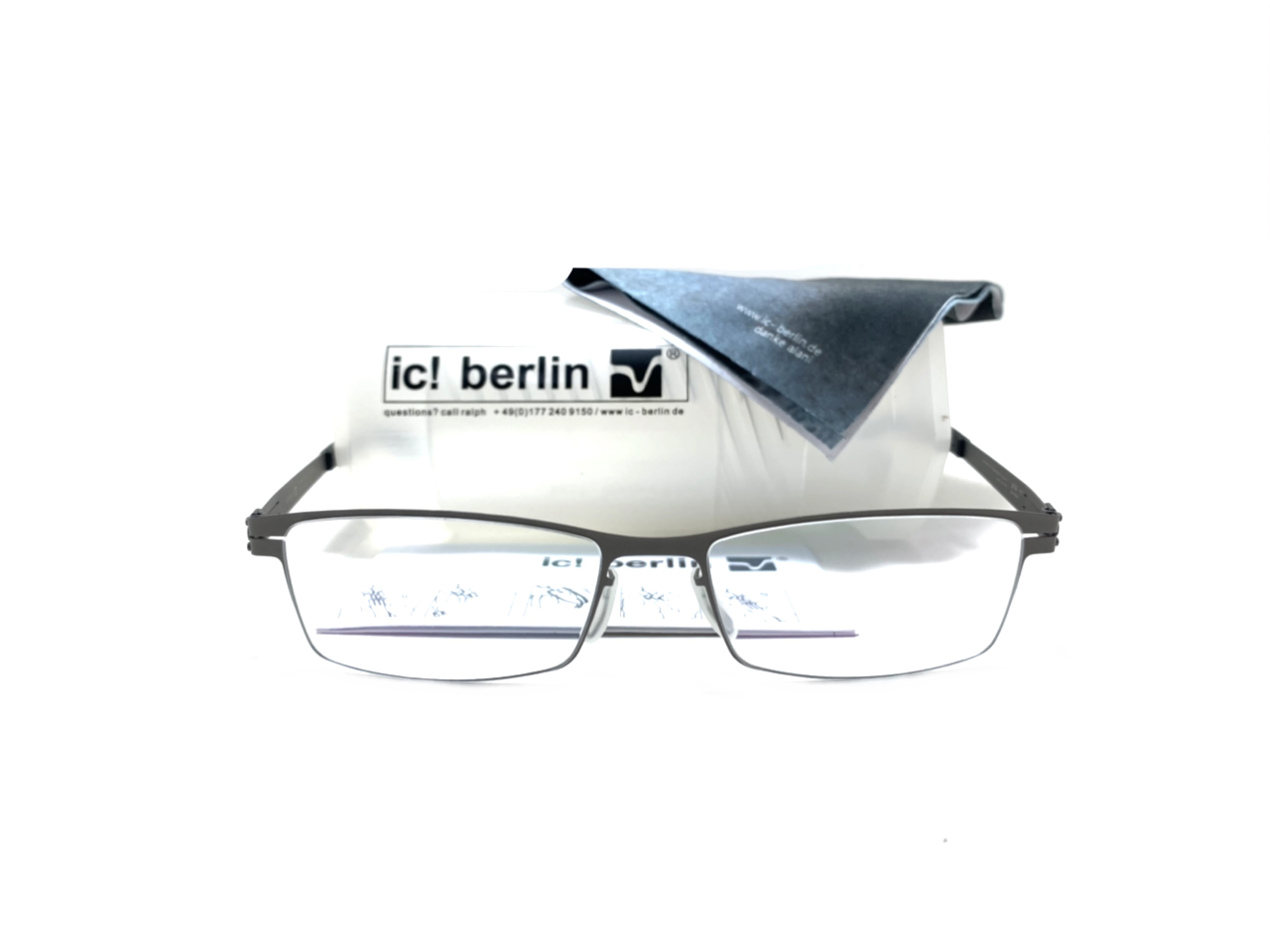 แว่นสายตา ic berlin model jana m. gun metal 55-16 <กันเมทัล>