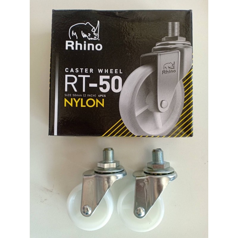 ล้อABS สกรู แกน 1/2,3/8 RHINO RHINO ล้อABS สกรู แกน 1/2 RHINO ขาวครีม
