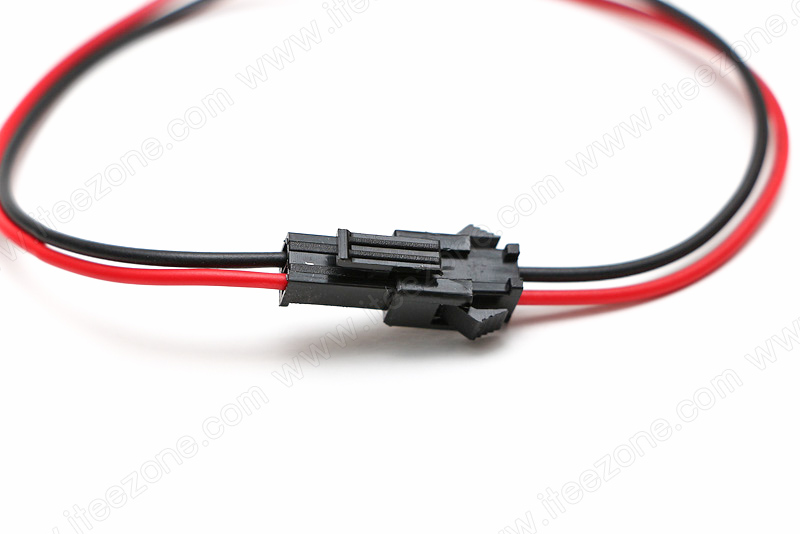 Connector 2 pin แบบมีหัวคลิกล็อค (คู่ตัวผู้-ตัวเมีย) 15 cm