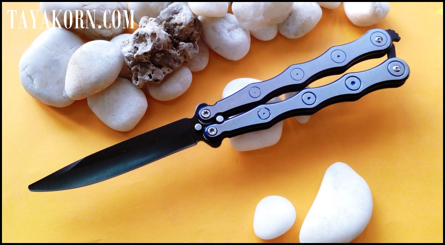 มีดซ้อมควง บลูไรเดอร์ ฺBlue Rider Balisong TRAINER Knife TKBS-BR71TR