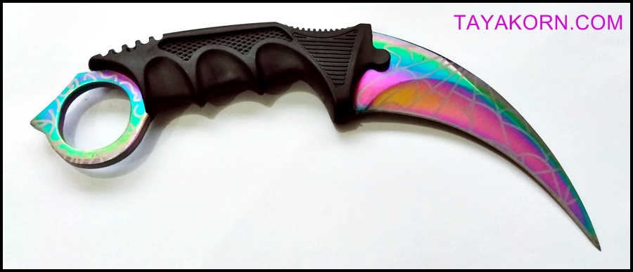 มีดคารัมบิต เรนโบว์สไปเดอร์ Rainbow Spyder Karambit Knife