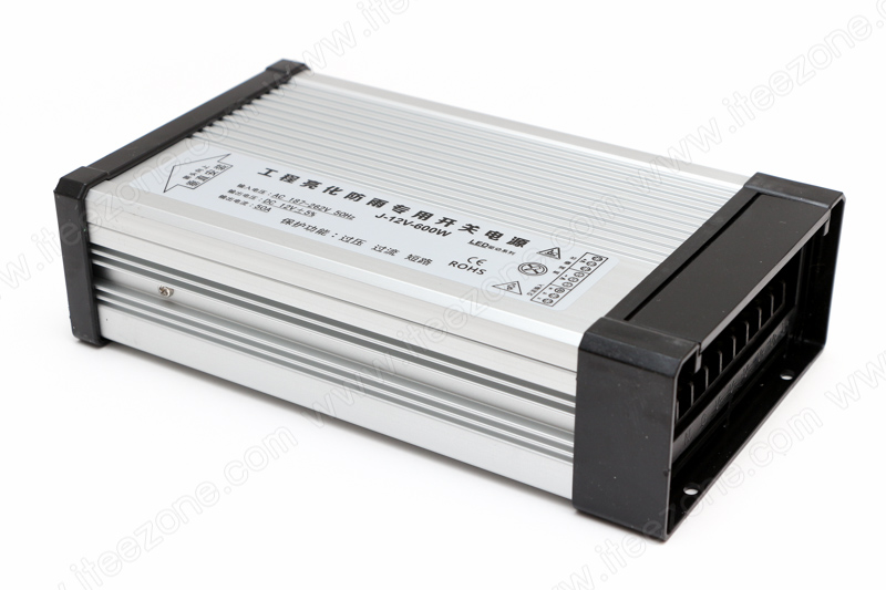 Power supply switching 12V 50A 600W แบบเคสอลูมิเนียม กันฝน ตัวแปลง ตัวแปลงไฟ