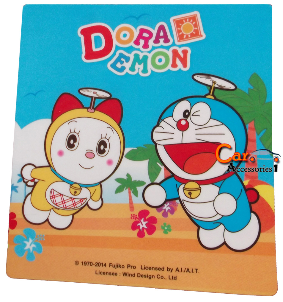 สติคเกอร์สูญญากาศติดภาษีรถยนต์โดเรม่อน&โดเรมีคอปเตอร์ไม้ไผ่ ลิขสิทธิ์แท้