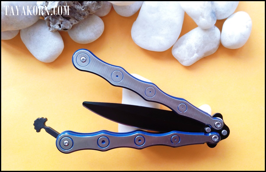 มีดซ้อมควง บลูไรเดอร์ ฺBlue Rider Balisong TRAINER Knife TKBS-BR71TR