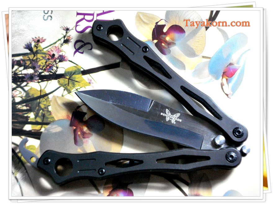 มีดควง Balisong Blue&Brown Spider TK2013/00402