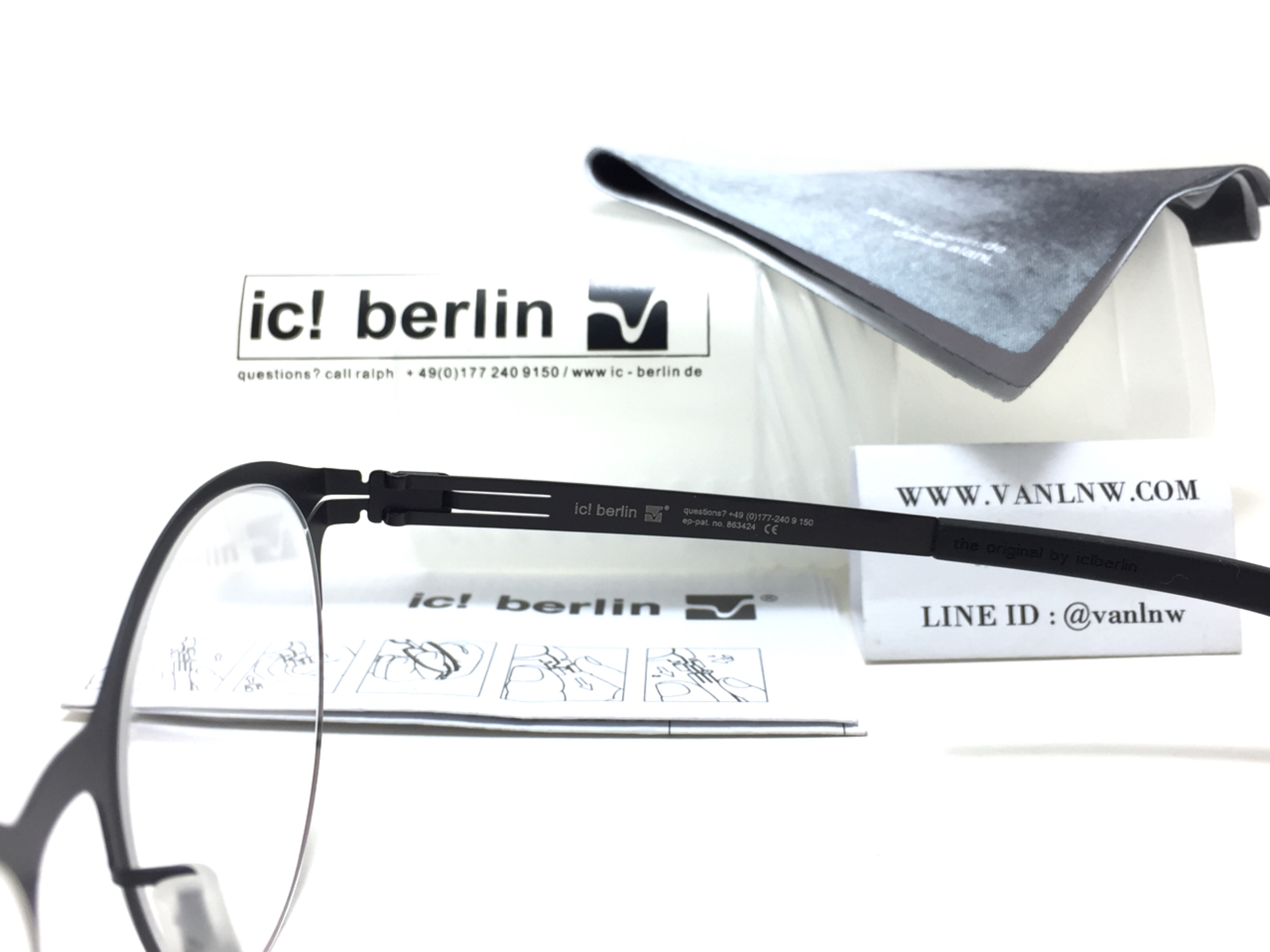 แว่นสายตา ic berlin model nameless 14 black 51-21 <ดำ>
