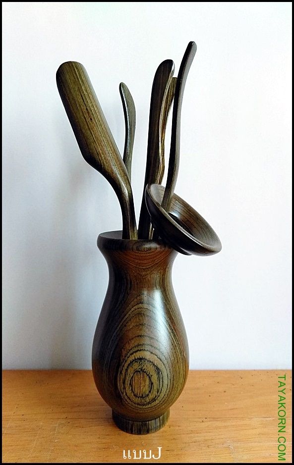 อุปกรณ์ชงชาจีนไม้แท้ (สีเขียว) อุปกรณ์ 5 ชิ้น Green Chinese TeaTools TKTT-882