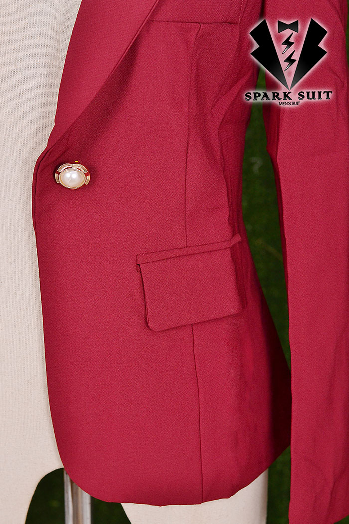 เสื้อสูทผู้หญิง เสื้อสูทใส่ทำงาน สีแดงไวน์ พร้อมส่ง M,L