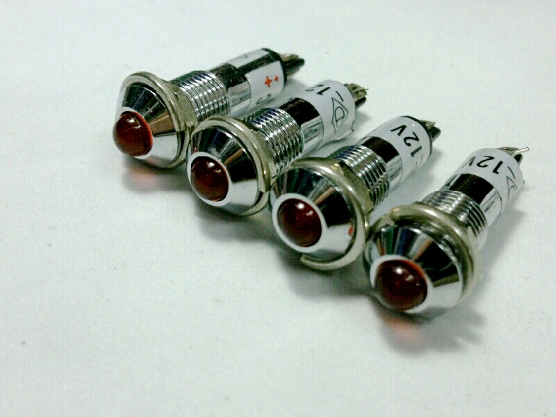 หลอดหน้าปัด-หัวนูน PED8/12V