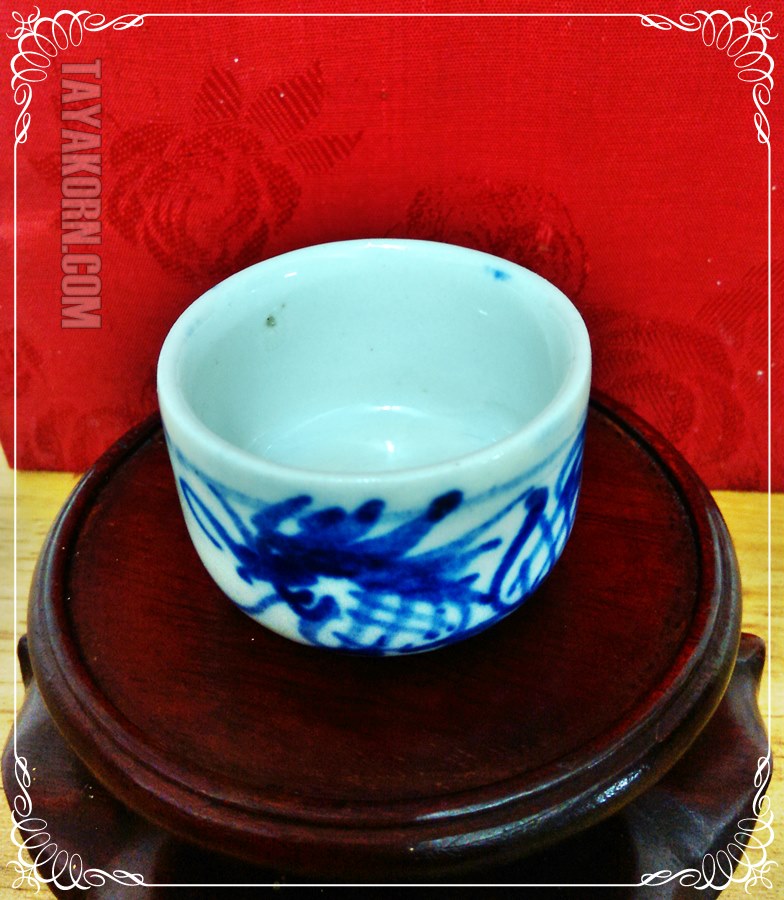 ถ้วยชาจีน ลายมังกรสยบมาร Hand made ทั้งปั้นและเขียนลาย