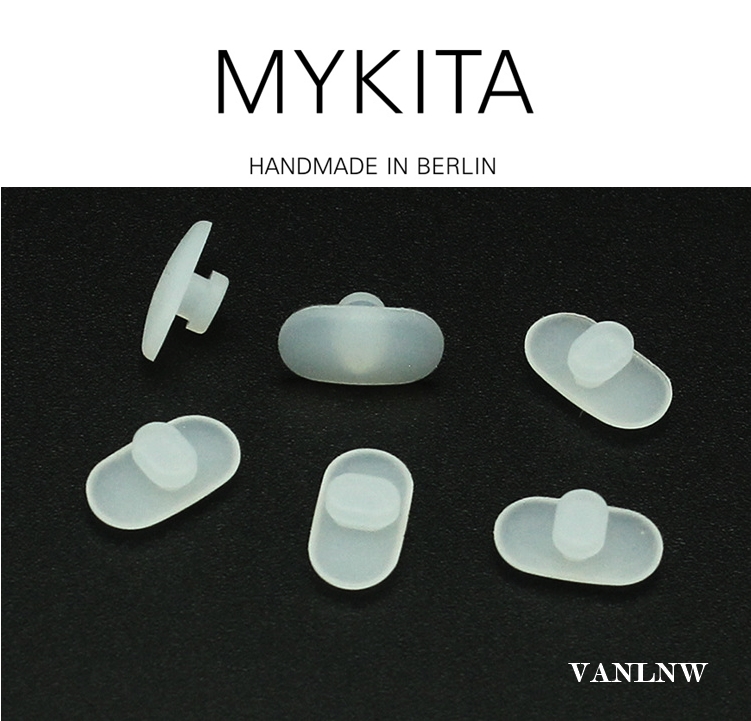 แป้นจมูกแว่นตา Mykita แป้นจมูกซิลิโคน แป้นรองจมูก แบบกด (Push-on) แกนแนวขวาง นุ่ม เบาสบาย ไม่เจ็บดั้ง