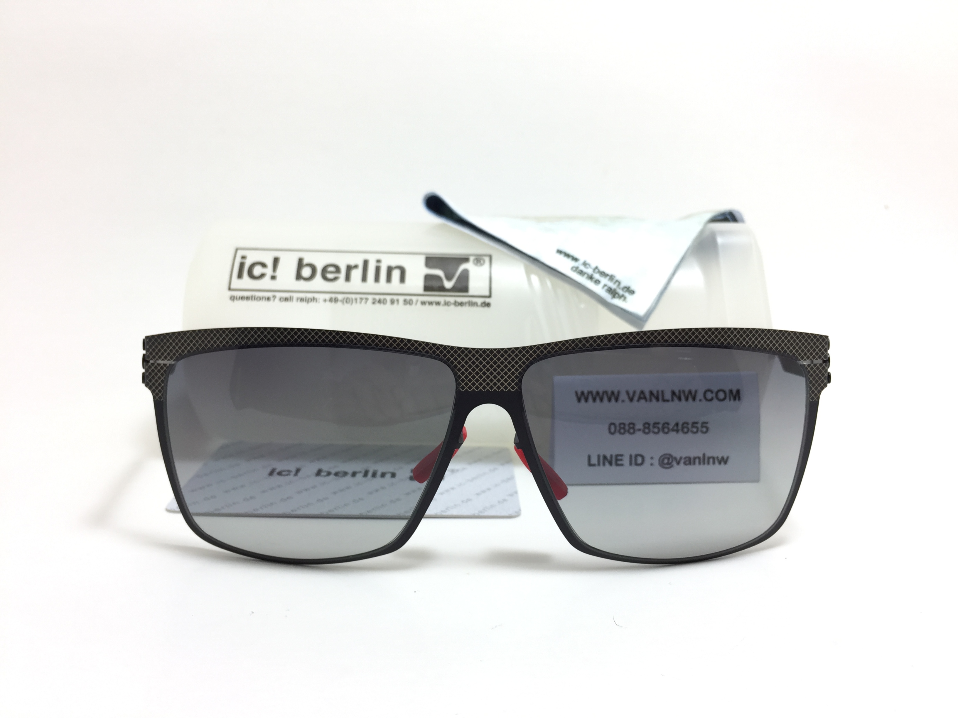 แว่นกันแดด ic berlin model siviob black 62-12 <ดำ>