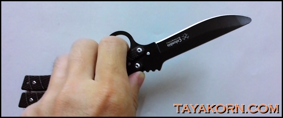 มีดซ้อมควง แบล็คค็อปบร้าบาลิซอง Black Cobra Balisong Knife Trainer TKBS-CB8TR