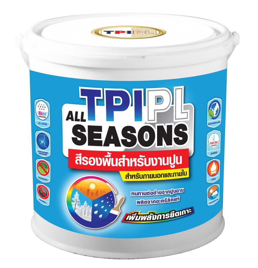 สีรองพื้นสำหรับงานปูนและผนังทั่วไป ทีพีไอ NP111 (Primer-สูตรน้ำ) ขนาด 18 ลิตร TPI