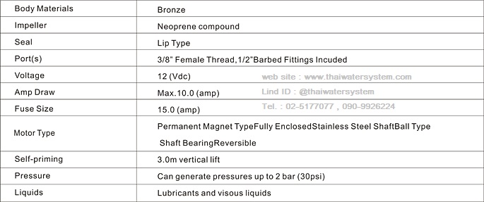 ปั๊มดูดน้ำมัน DC 24V 144W ( Gear Pump )