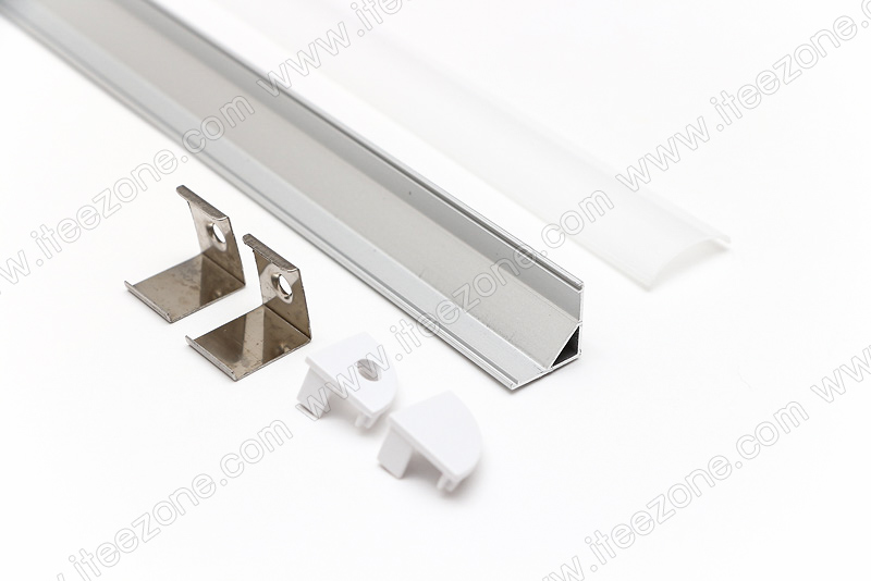 ราคาต่อ 1 เส้น ยาว 1 เมตร ราง V + ฝาอะคริลิค โค้ง รางไฟ Aluminium Profile รางอลูมิเนียม ใช้กับไฟเส้น LED รางไฟเส้น rail led track โพรไฟล์