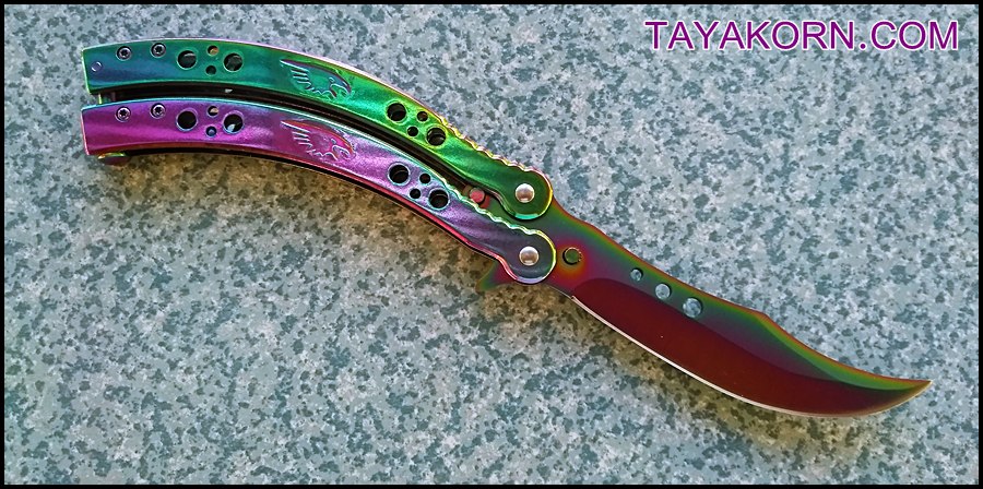 มีดควง อีเอสโก บาลิซอง ES GO Rainbow Balisong Knife TKBS-ES1